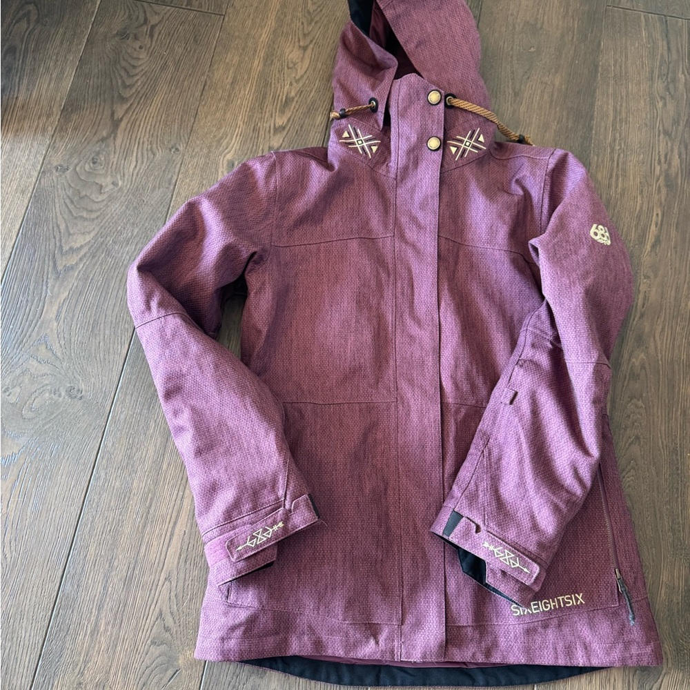 686 Purple Ski Snow Jacket Weatherproof Hooded